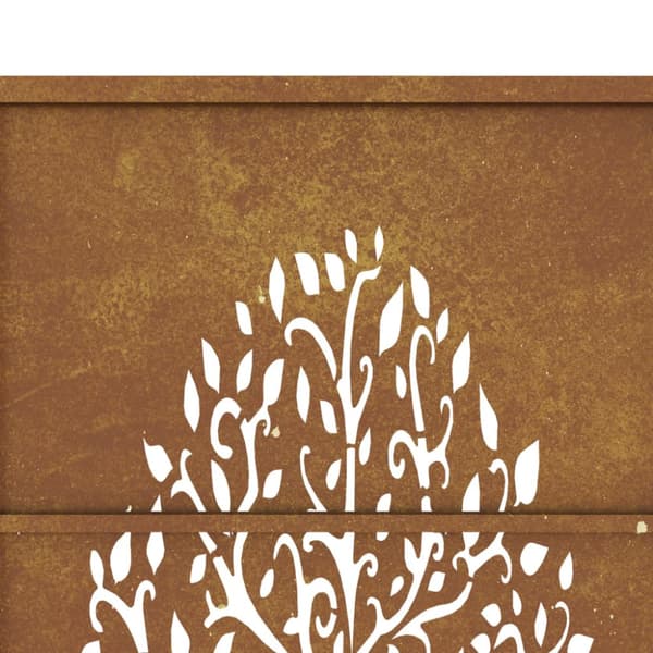 Trädgårdsgrind 100x200 cm cortenstål träddesign