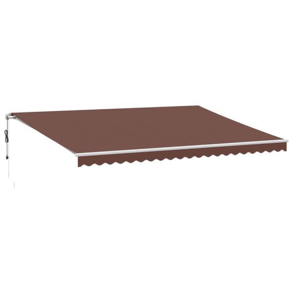Elektrisk Markis 5 x 3,5 m Brun 100% Polyester