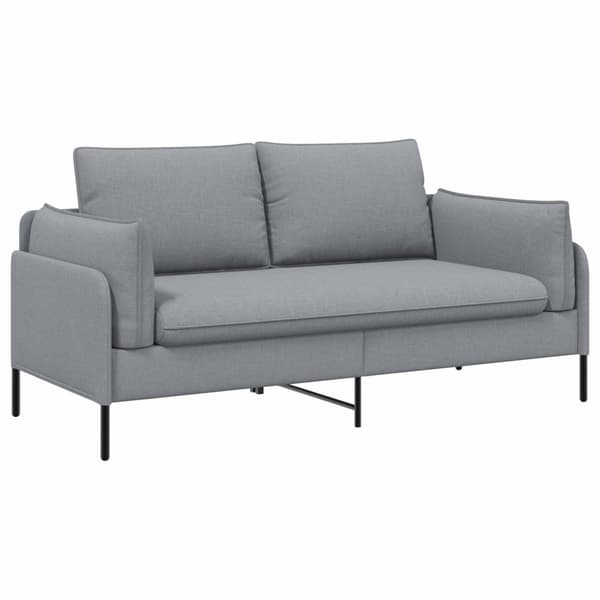 2-sits soffa Ljusgrå 188 x 81 x 89 cm Tyg
