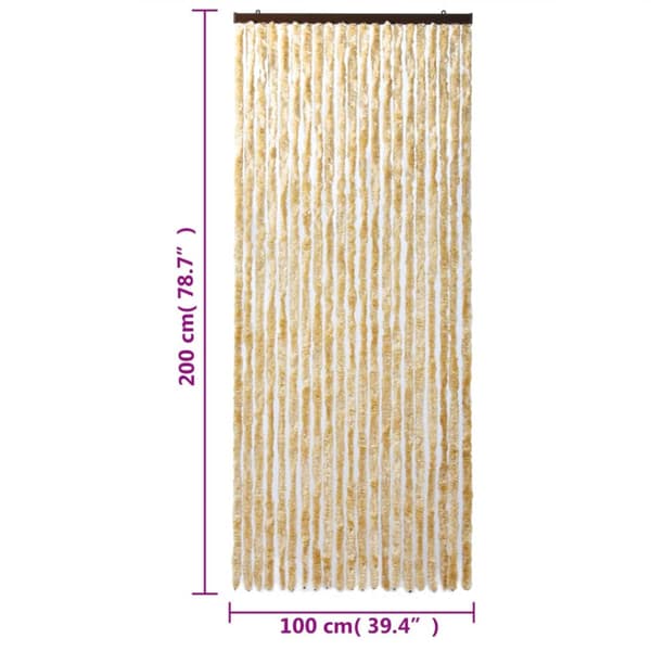 Insektsgardin beige 100x200 cm chenille