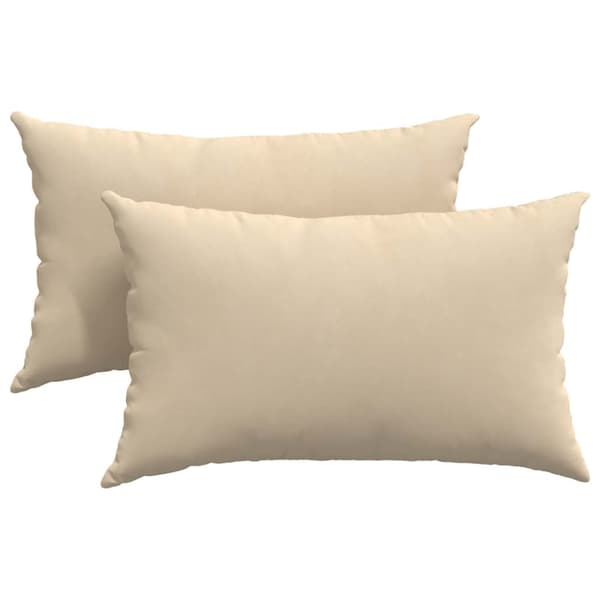 Sofakuddar 2 pcs Kräm 50 x 30 cm tyg
