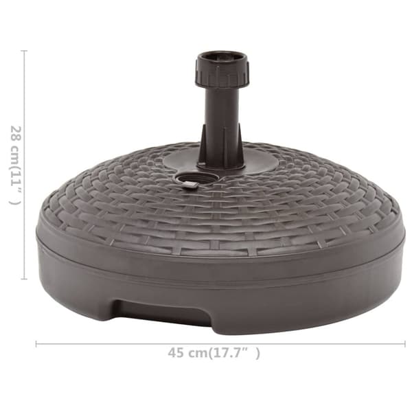 Parasollfot sand/vattenfylld 20 L brun plastrotting