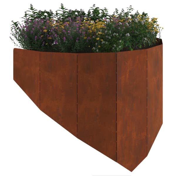 Kant för gräsmatta 100 x 45 cm Stål Rostig