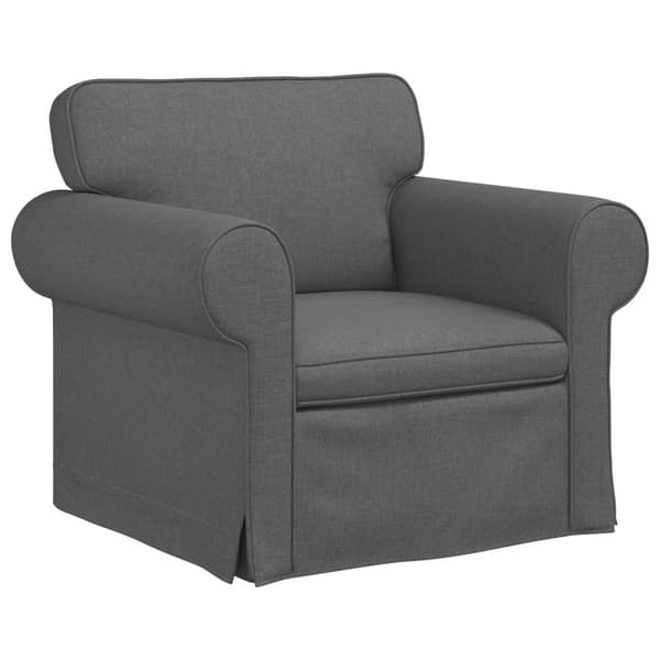 Soffset 2 pcs Mörkgrå 215 x 82 x 80 cm tyg