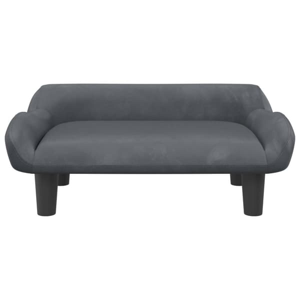 Barnsoffa mörkgrå 70x40x24 cm sammet