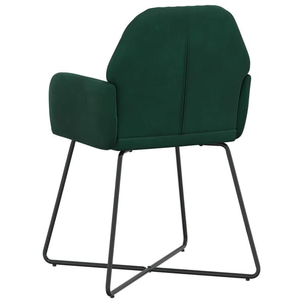 Matstolar 6 pcs Sammet Mörkgrön 55 x 50 x 84 cm