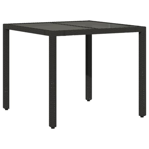 Caféset med dynor 5 delar konstrotting svart