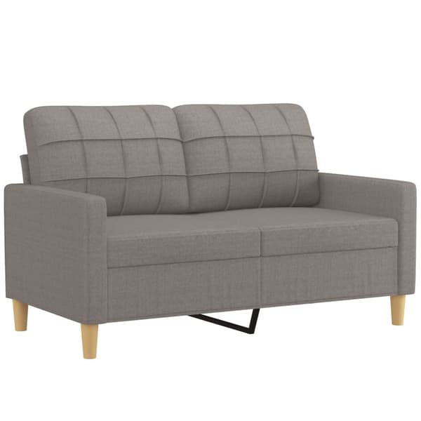Soffgrupp med kuddar 2 delar taupe tyg