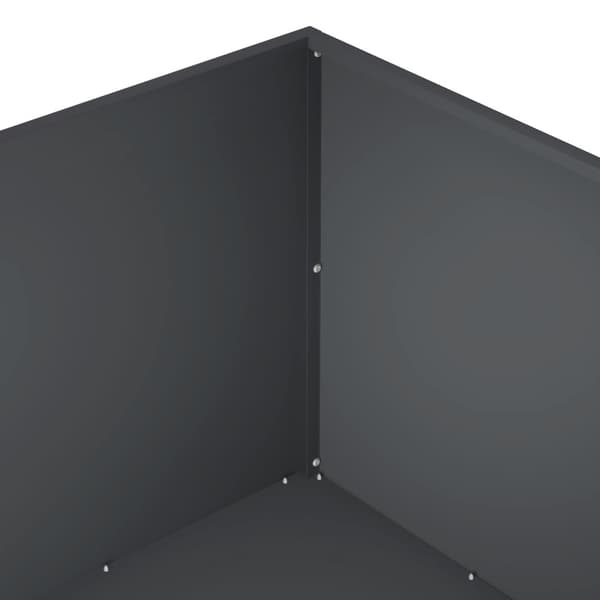 Trädgårdsplanterare 2 st Antracit 80 x 80 x 40 cm