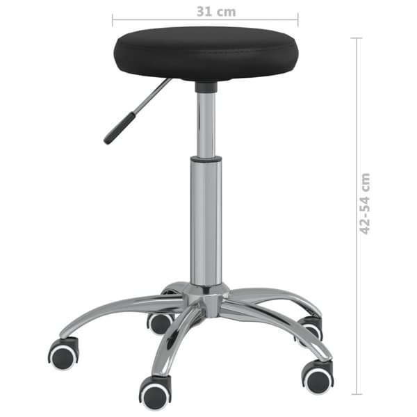 Massagepall konstläder svart