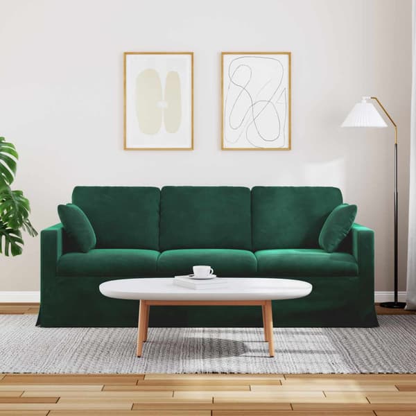 Soffa Mörkgrön 198 x 78 x 80 cm Sammet