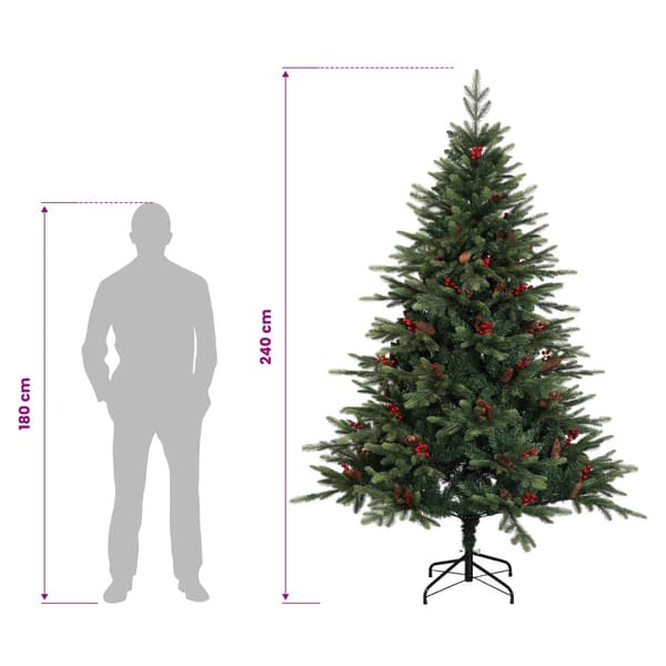 Plast Hingad Julgran 240 cm 300 LED-lampor Varmvit