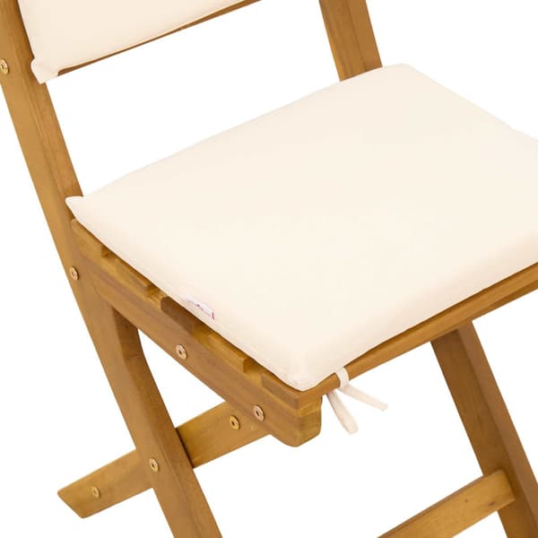 Utemöbler Bistro Stolar 4 pcs Gräddvit 38 x 46 x 85 cm