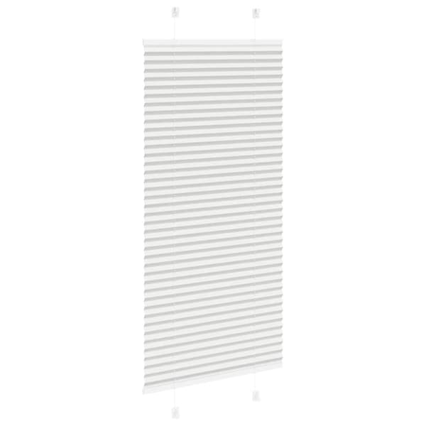 Plisserad persienn ljusgrå 60x100cm tyg bredd 59,4cm polyester