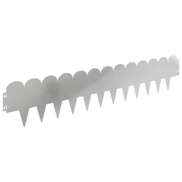 Kant för gräsmatta 30 pcs 103 x 20 cm Stål Silver