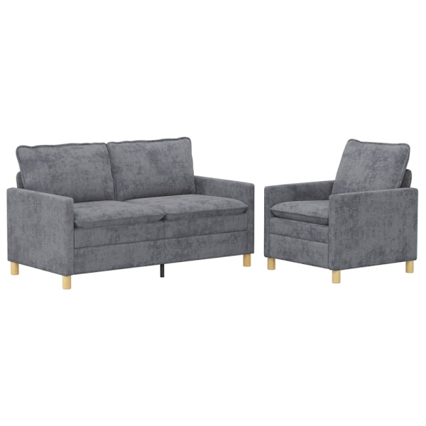 Soffset 2 pcs Ljusgrå Polyester