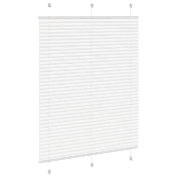 Plisserad persienn vit 105x100 cm tyg bredd 104,4cm polyester