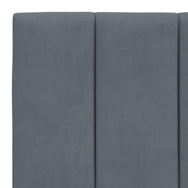 Headboard Cushion "Hanko" Dark Grey 100 cm Velvet