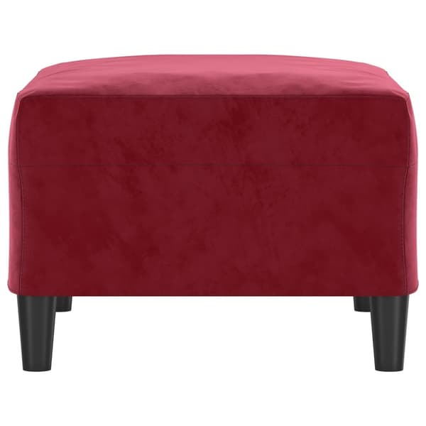 Fotpall vinröd 70x55x41 cm sammet
