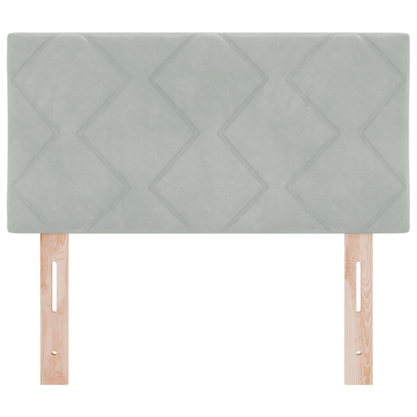 LED huvuddyna Ljusgrå 80 cm Sammet