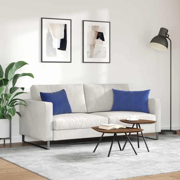 Sofakuddar 2 pcs Polisblå 60 x 40 cm Kordread tyg
