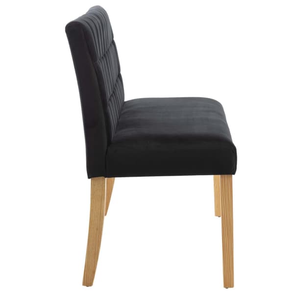 Bänk 140 cm svart sammet