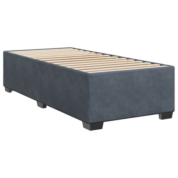 Kontinentalsäng med madrass Mörkgrå 80 x 200 cm Sammet