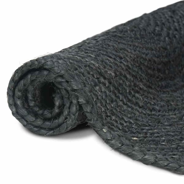 Områdesmattor Rektangulär Mörkgrå 160 x 230 cm Jute