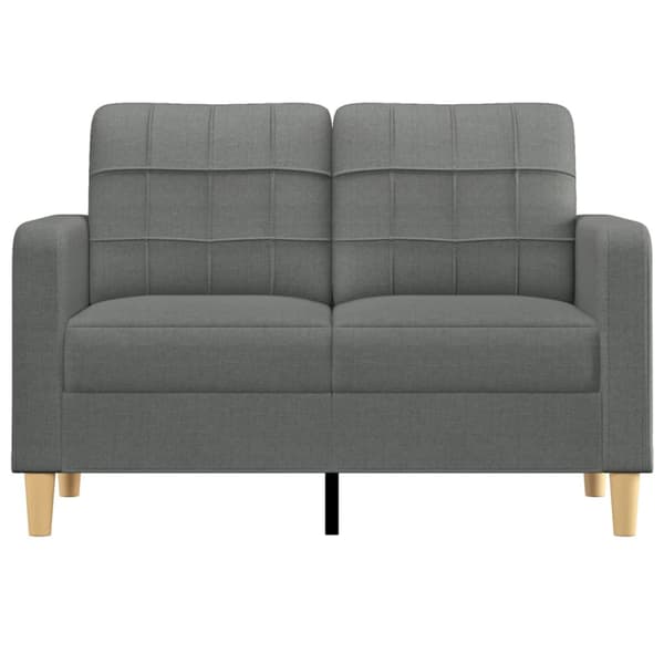 Soffa 2-sits mörkgrå 120 cm tyg