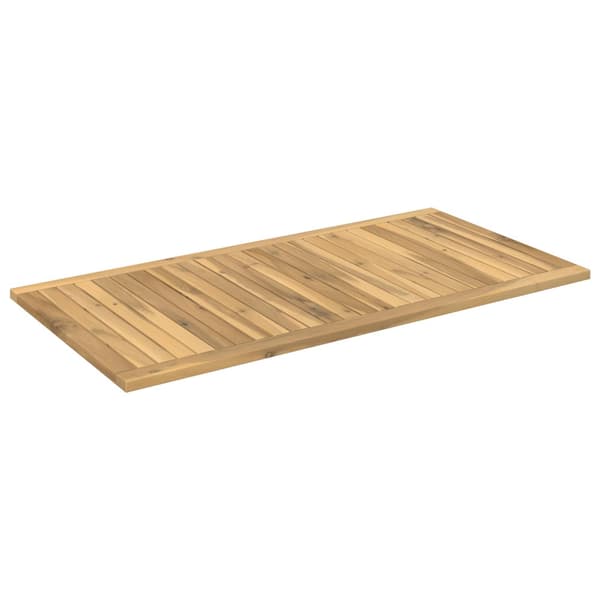 Bordsskiva 108,5 x 55 x 2 cm Rektangulär Massivt Akaciaträ Vit