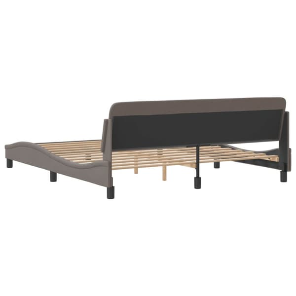 Bed Frame "Dover" Taupe 180x200 cm Fabric