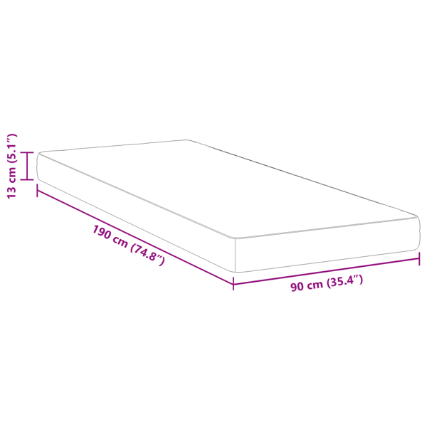 Madrass Medium 90 x 190 cm Vit