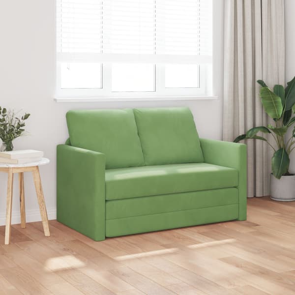 Soffsäng Ljusgrön 204 x 122 x 60 cm Sammet
