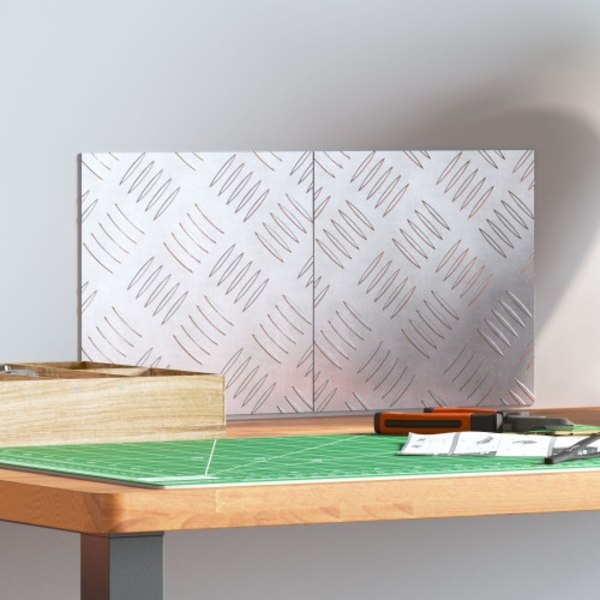 Aluminium Checker Plates 2 st Halkfria 20x20 cm