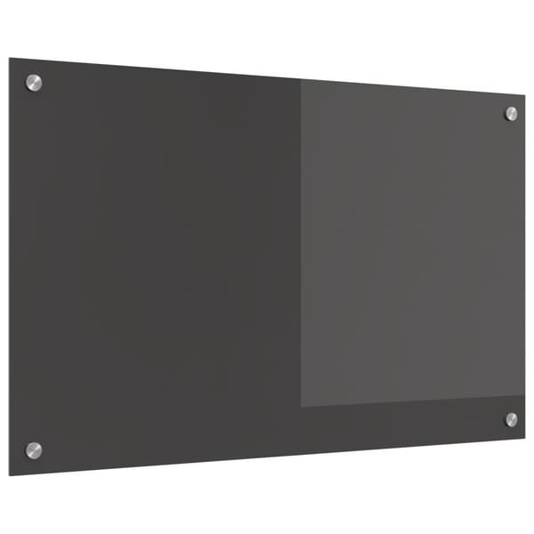 Köksskydd Mörkgrå 80 x 50 cm härdat glas