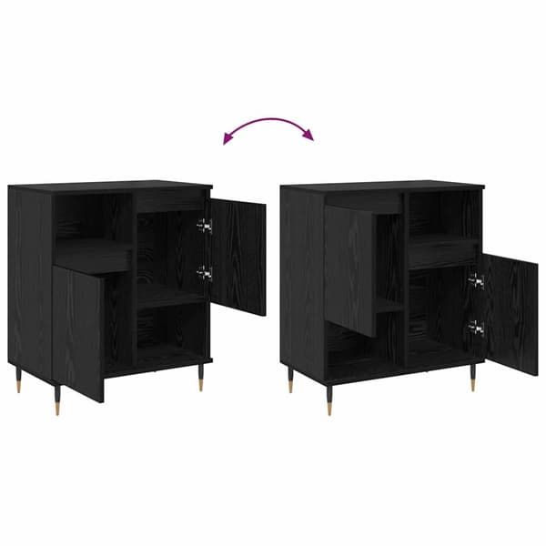 Sideboard Svart Ek 60 x 35 x 70 cm