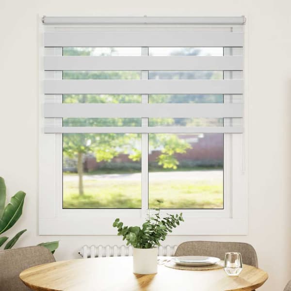 Rullgardin zebra vit 135x100 cm tyg bredd 130,9 cm polyester
