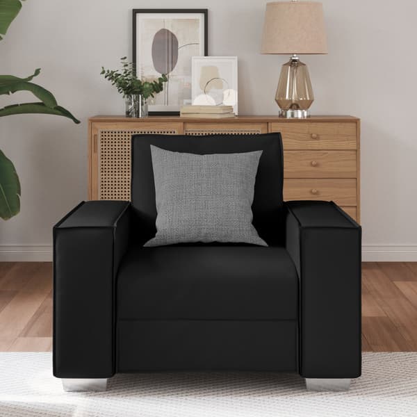Soffstol Svart 100 cm Konstläder