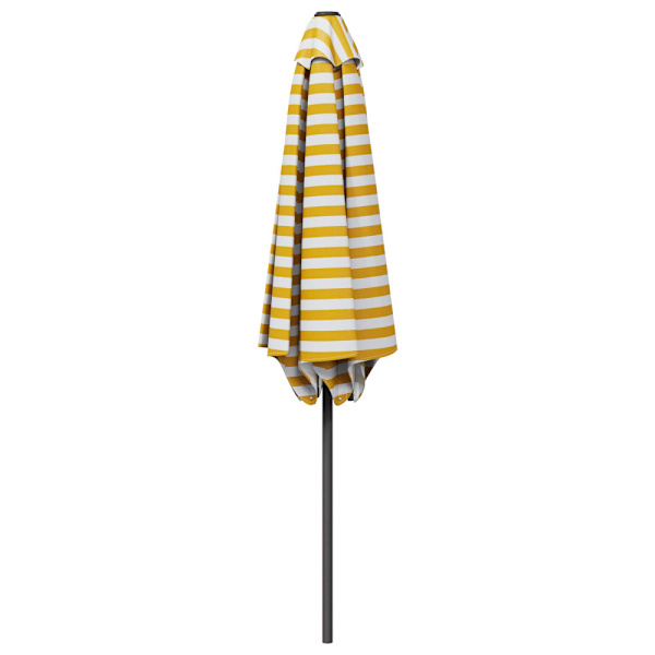 Trädgårdsparasol 230 x 230 cm Polyester Rektangulär Gul och Vit