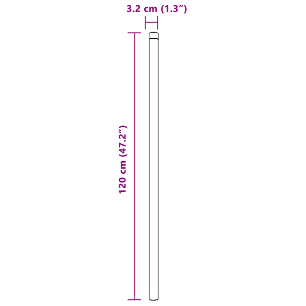 Stängselstolpe 12 pcs Silver 120 cm Pulverlackerad stål