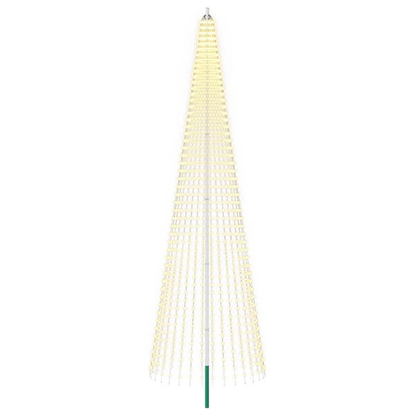 Julgransbelysning med markspett och flaggstång 500 cm