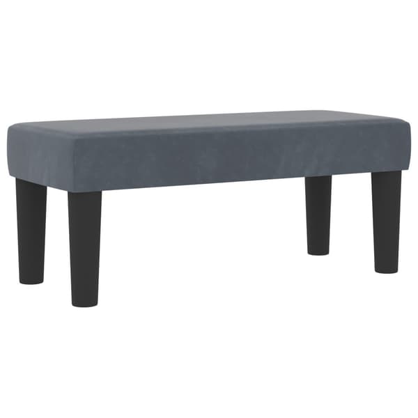 Bäddfjäder med huvudgavel Mörkgrå 200 x 100 cm Sammet