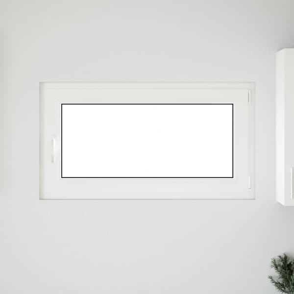 Källarfönster RISOR Vit 110 x 60 cm PVC och glas
