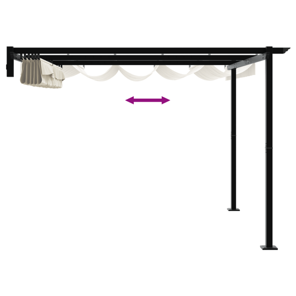 Paviljong Kräm 300 x 300 x 200 cm Polyester
