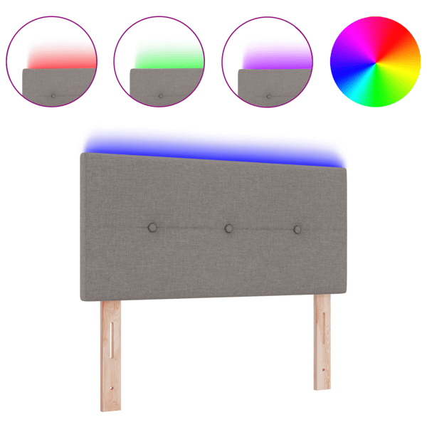 LED huvuddyna Taupe tyg