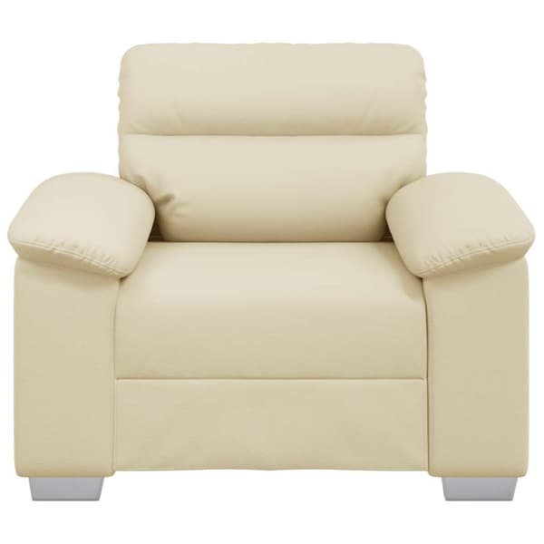 Soffa krämfärgad 100x81x84 cm konstläder