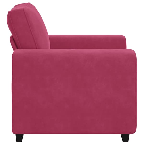 Soffstol vinröd 100x77x82 cm sammet