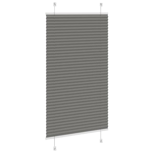 Plisserad persienn antracit 75x150cm tyg bredd 74,4cm polyester