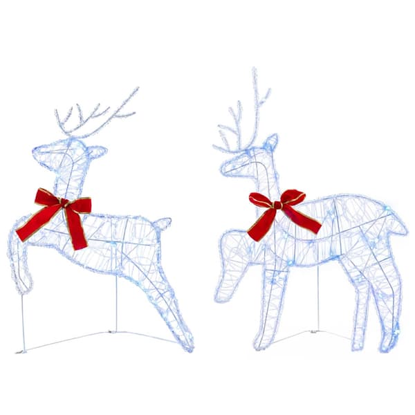 Julren 6 st 80 LED-lampor Blå 43 x 19 x 65 cm