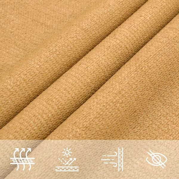 Solsegel 160 g/m² triangulär sand 3x4x4 m HDPE